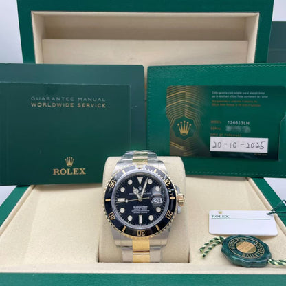 Pre-owned Rolex Submariner Date 41mm Men's Watch - ref 126613LN Black Dial (2025)