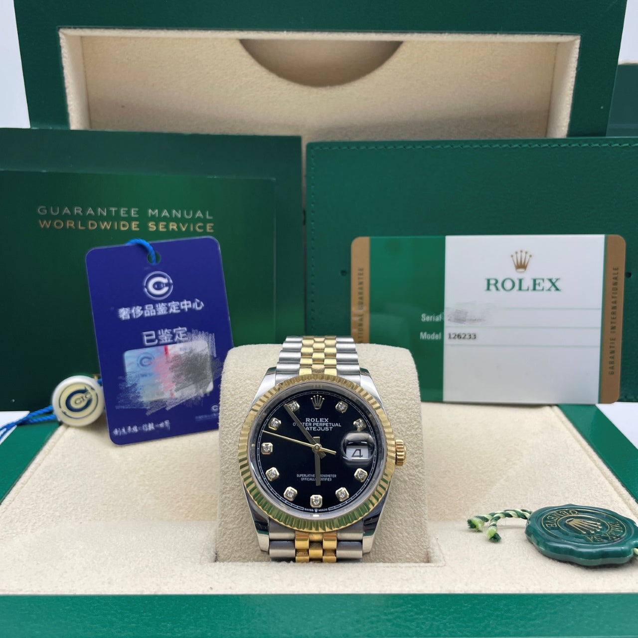 Pre-owned Rolex Datejust 36 36mm Men's Watch - ref 126232 Black & Diamond Dial (2019)