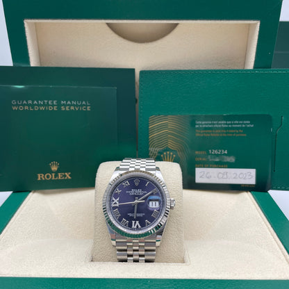Pre-owned Rolex Datejust 36 36mm Men's Watch - ref 126234 Purple Dial (2023)