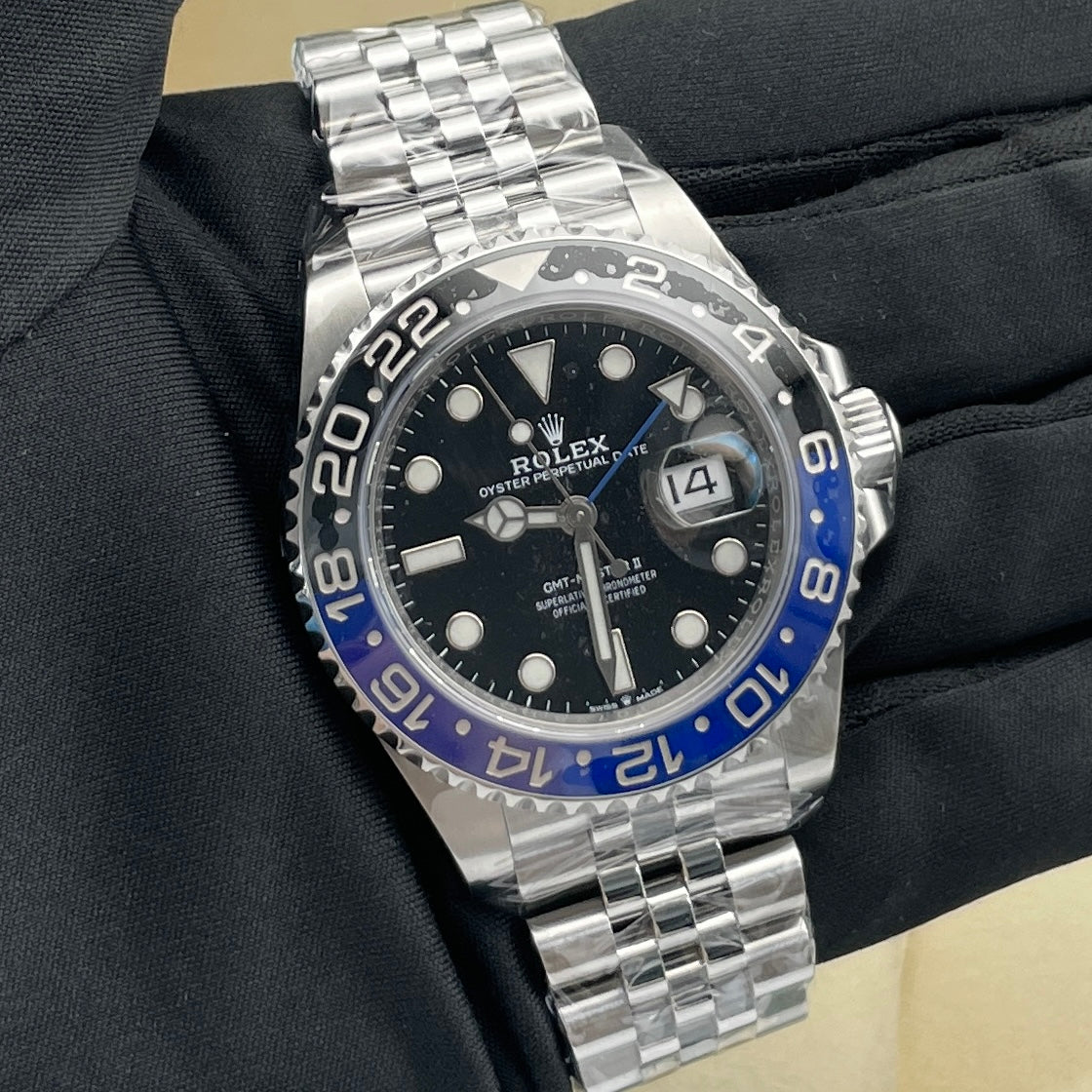 Pre-owned Rolex GMT-Master II 40mm Men's Watch - ref 126710BLNR Black Dial Bat Girl