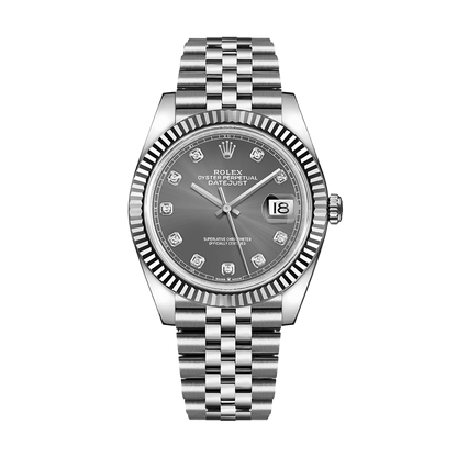 Pre-owned Rolex Datejust 41 41mm Men's Watch - ref 126334 Gray & Diamond Dial (2024)