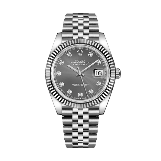 Pre-owned Rolex Datejust 41 41mm Men's Watch - ref 126334 Gray & Diamond Dial (2024)