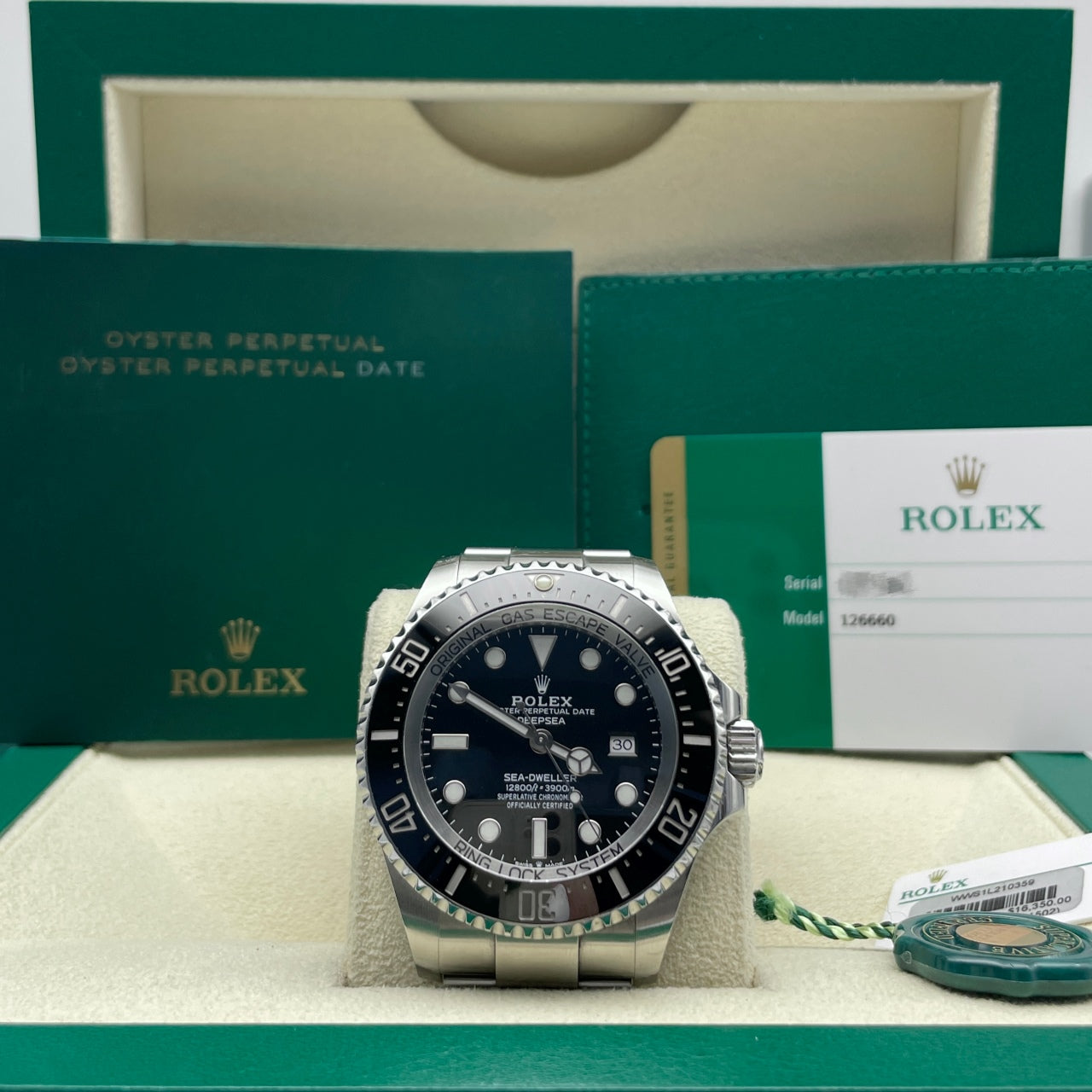 中古ロレックス シードゥエラー 44mm メンズ腕時計 - Ref. 116660 ブラックダイヤル (2017年)