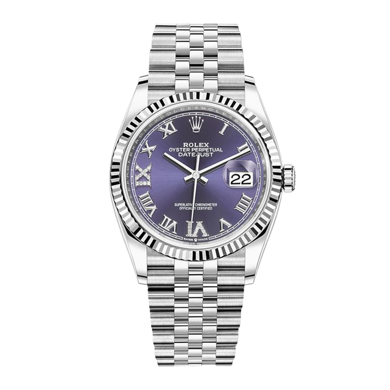 Pre-owned Rolex Datejust 36 36mm Men's Watch - ref 126234 Purple Dial (2023)