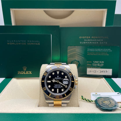 Pre-owned Rolex Submariner Date 41mm Men's Watch - ref 126613LN Black Dial (2022)