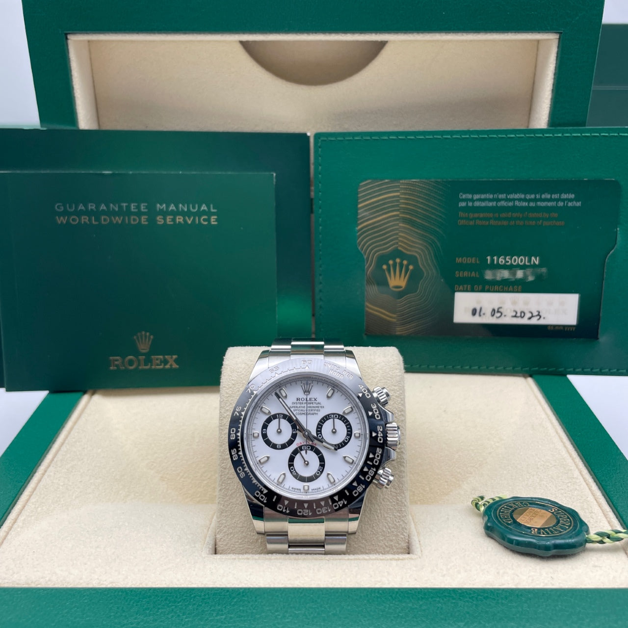 Pre-owned Rolex Cosmograph Daytona 40mm Men's Watch - ref 116500LN White Dial Panda(2023)