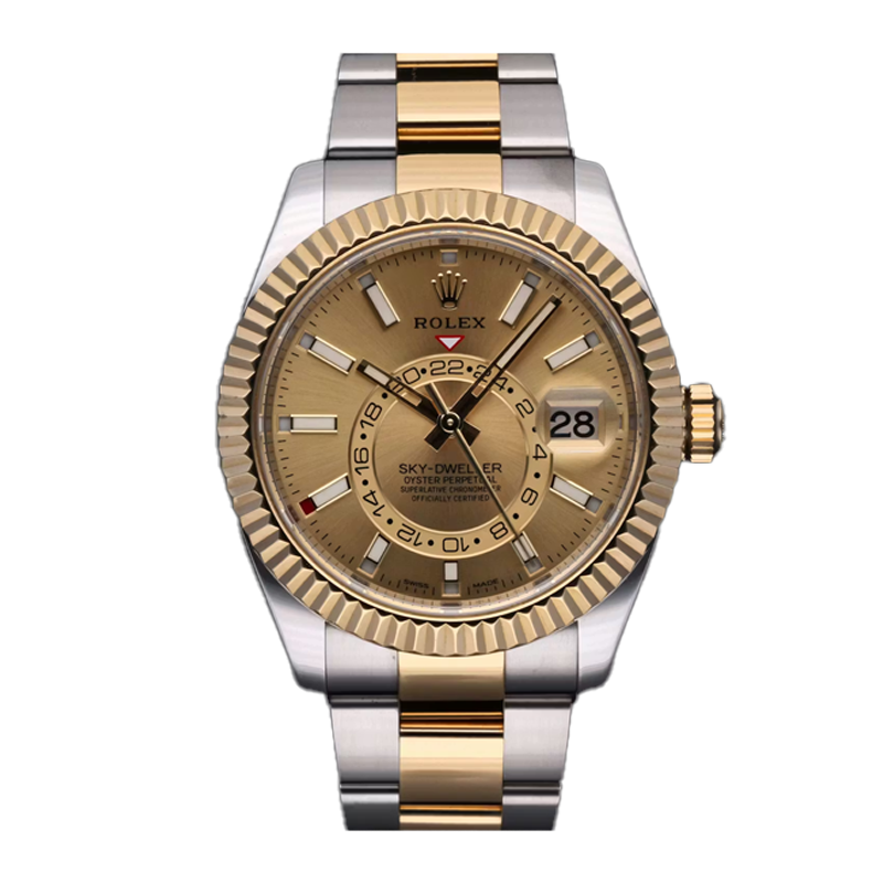 Pre-owned Rolex Sky-Dweller 42mm Men's Watch - ref 326933 Champagne Dial (2019)
