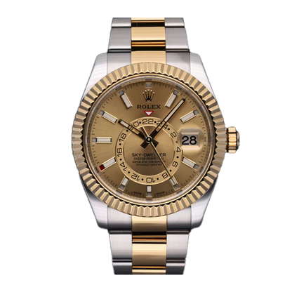Pre-owned Rolex Sky-Dweller 42mm Men's Watch - ref 326933 Champagne Dial (2019)