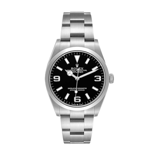 Pre-owned Rolex Explorer 36 36mm Men's Watch - ref 124270 Black Dial (2023)