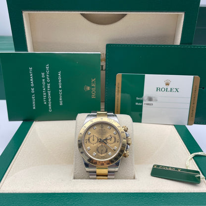 Pre-owned Rolex Daytona 40mm Men's Watch - ref 116523 Champagne Dial (2015)