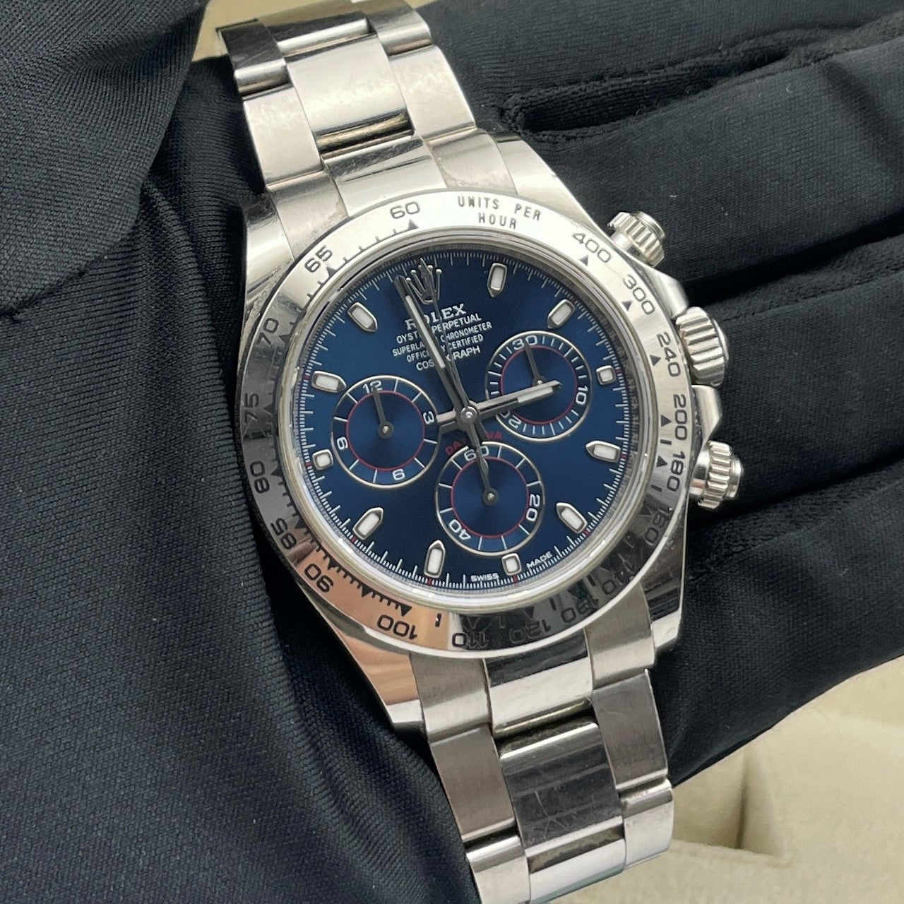 中古 ロレックス コスモグラフ デイトナ 40mm メンズ腕時計 - Ref. 116509 ブルーダイヤル