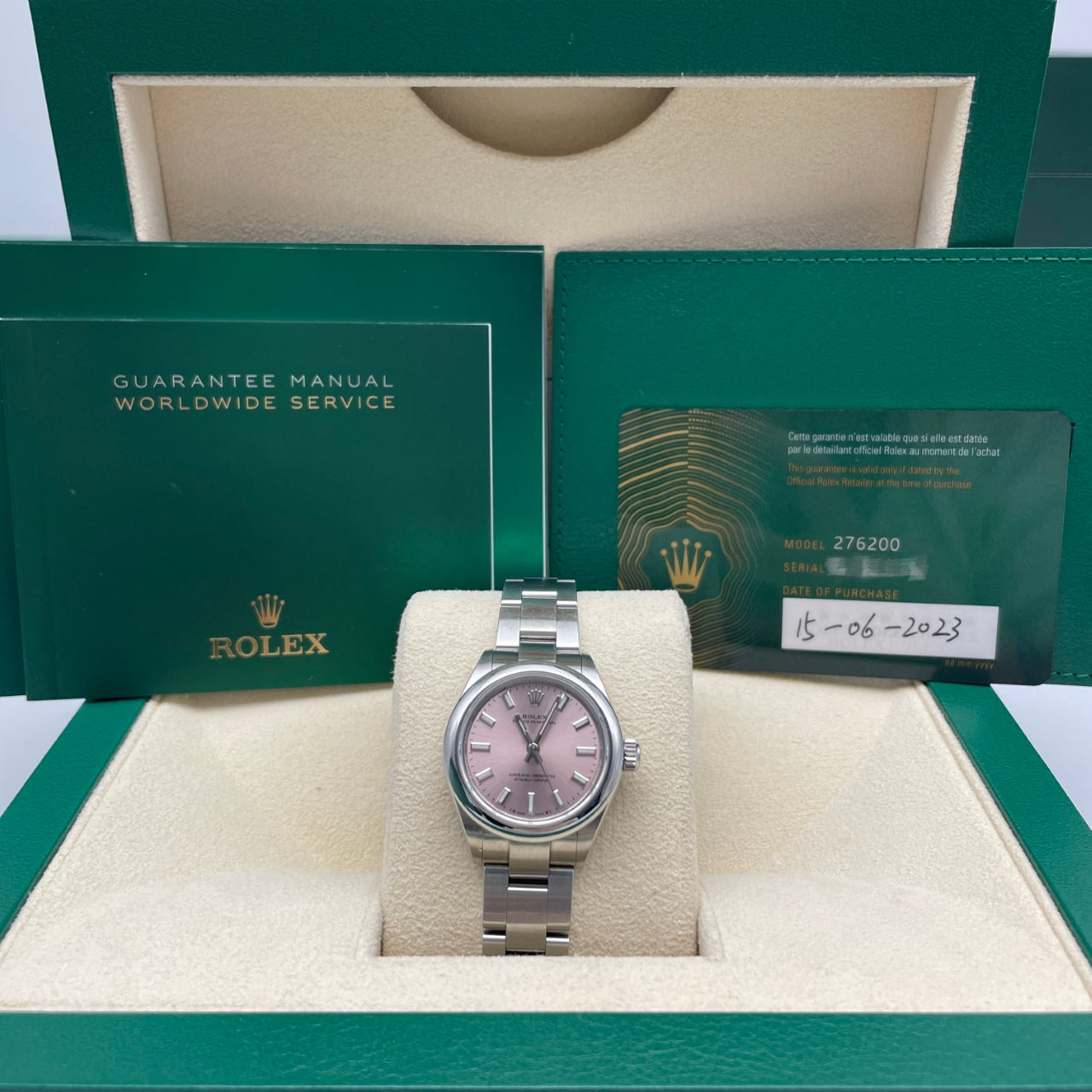 Pre-owned Rolex Oyster Perpetual 28mm Women's Watch - ref 276200 Pink Dial (2023)