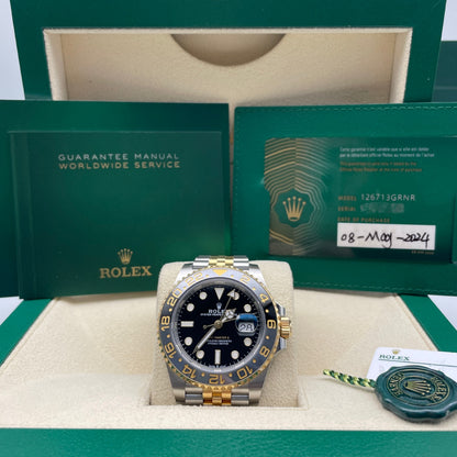 Pre-owned Rolex GMT-Master II 40mm Men's Watch - ref 126713GRNR Black Dial (2024)