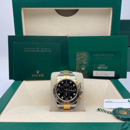 Pre-owned Rolex Cosmograph Daytona 40mm Men's Watch - ref 116503 Black Dial (2021)