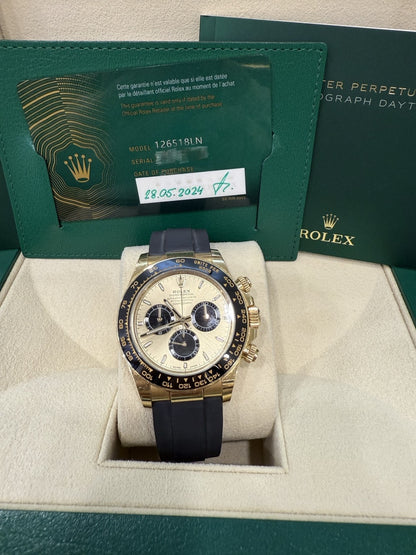 Pre-owned Rolex Cosmograph Daytona 40mm Men's Watch - ref 126518LN Golden Dial (2024)