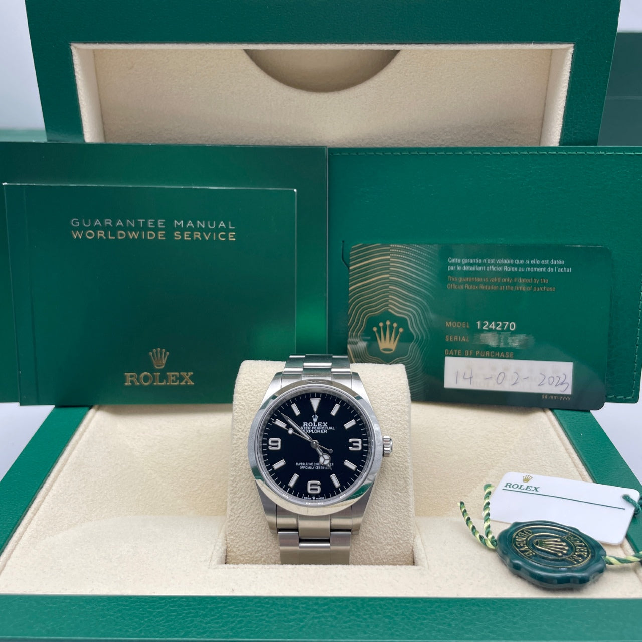 Pre-owned Rolex Explorer 36 36mm Men's Watch - ref 124270 Black Dial (2023)