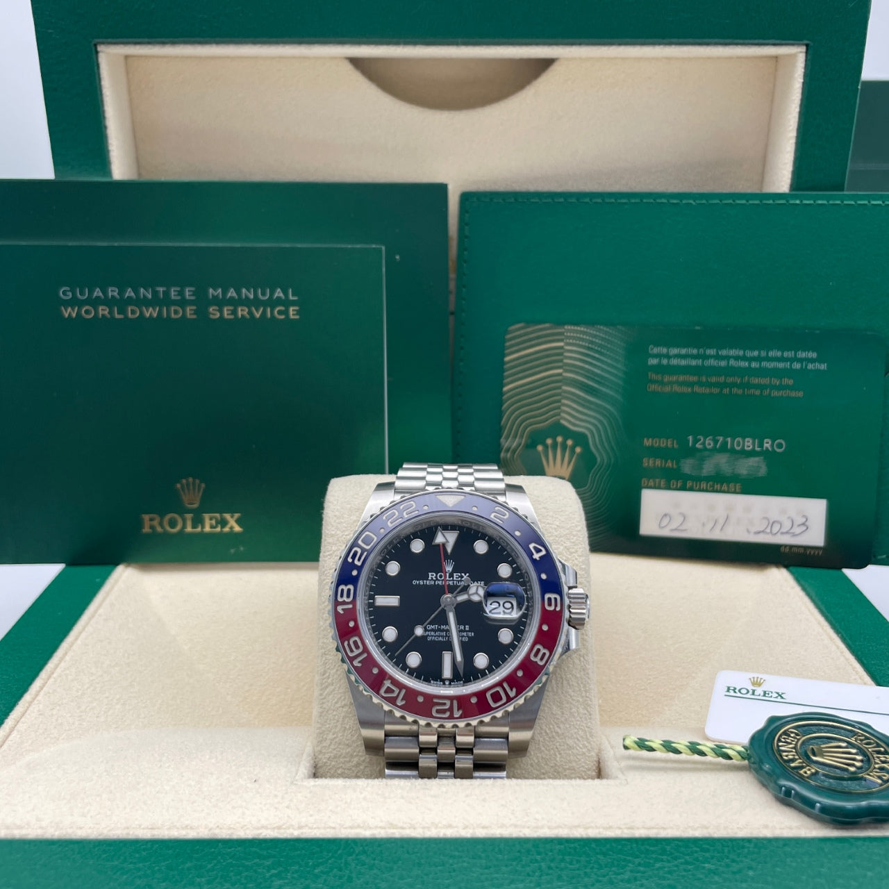 Pre-owned Rolex GMT-Master II 40mm Men's Watch - ref 126710BLRO Black Dial Pepsi (2023)