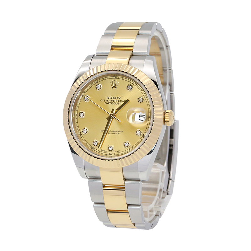 Pre-owned Rolex Datejust II 41mm Men's Watch - ref 116333 Diamond-Champagne Dial (2011)