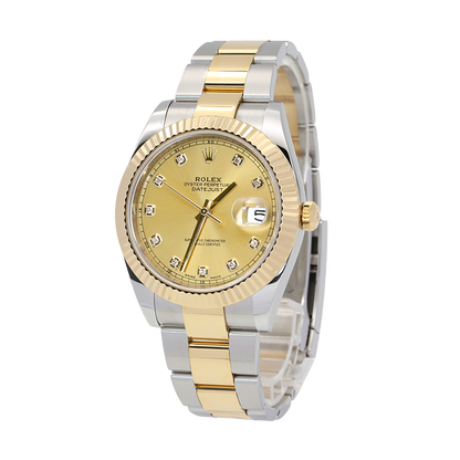 Pre-owned Rolex Datejust II 41mm Men's Watch - ref 116333 Diamond-Champagne Dial (2011)