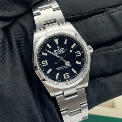Pre-owned Rolex Explorer 36 36mm Men's Watch - ref 124270 Black Dial (2023)