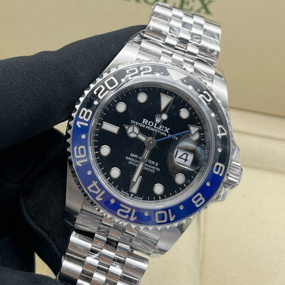 Pre-owned Rolex GMT-Master II 40mm Men's Watch - ref 126710BLNR Black Dial Bat Girl