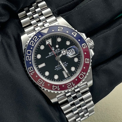Pre-owned Rolex GMT-Master II 40mm Men's Watch - ref 126710BLRO Black Dial Pepsi (2023)