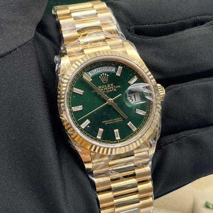 中古ロレックス デイデイト 36mm メンズ腕時計 - Ref. 128238 グリーンダイヤル (2025)