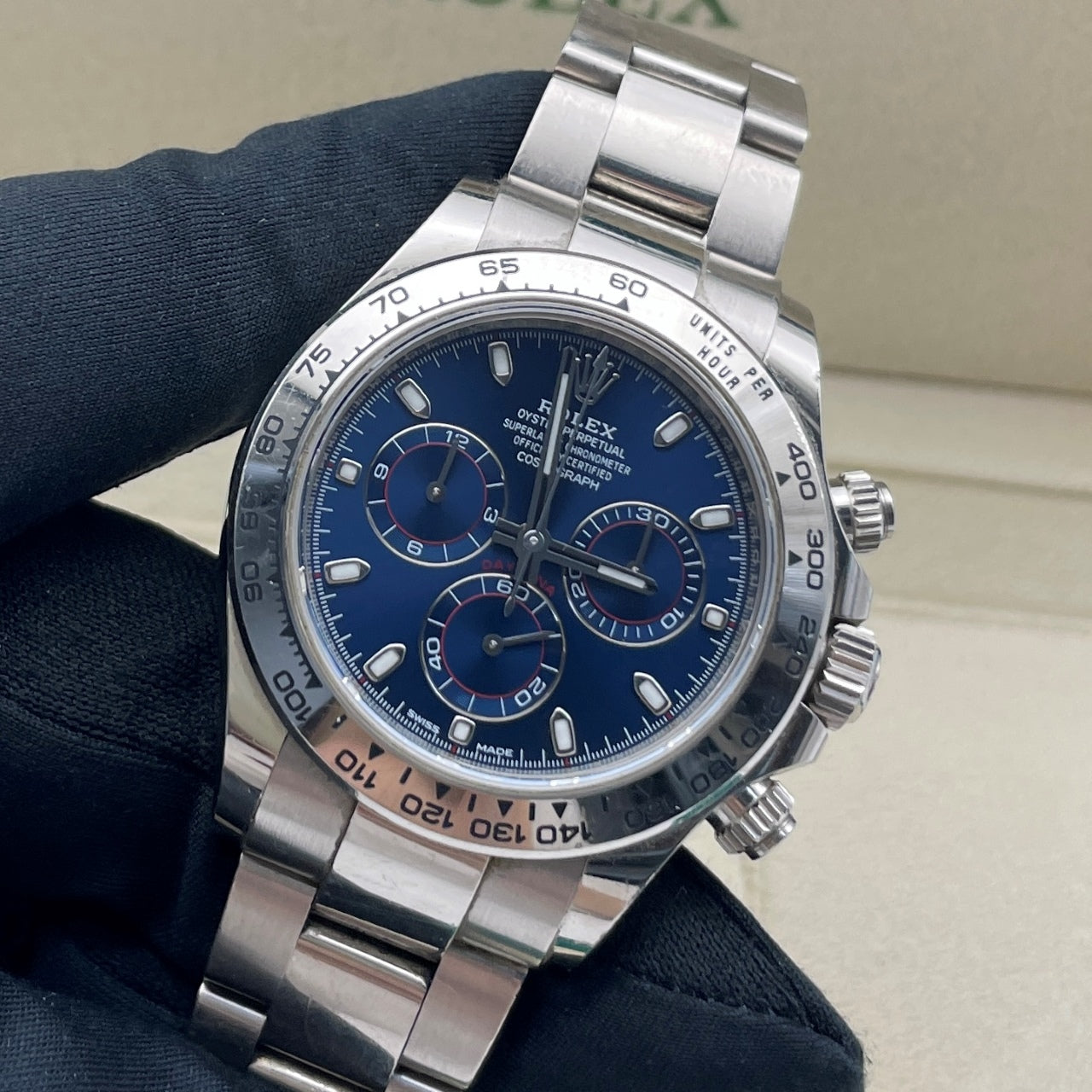 中古 ロレックス コスモグラフ デイトナ 40mm メンズ腕時計 - Ref. 116509 ブルーダイヤル