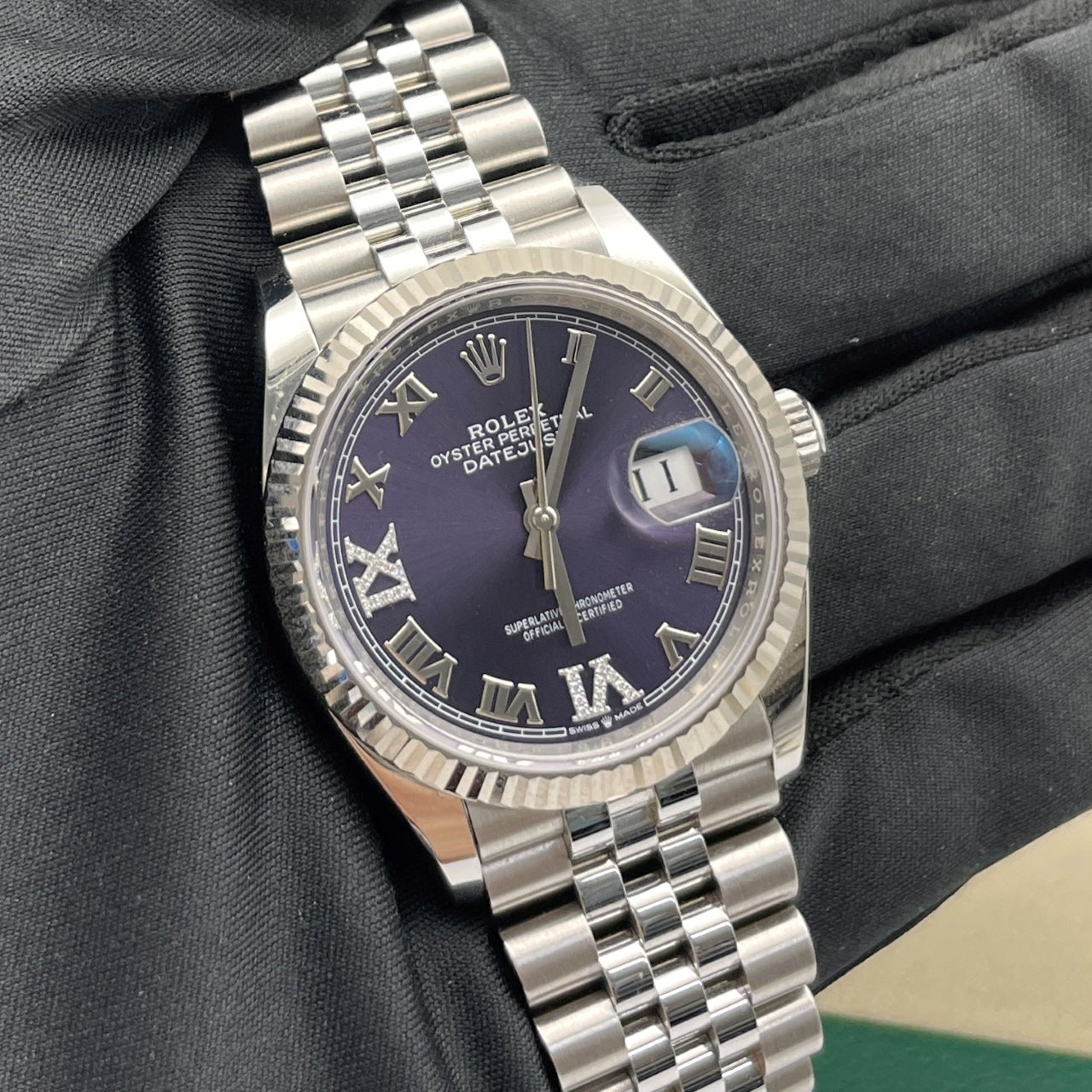Pre-owned Rolex Datejust 36 36mm Men's Watch - ref 126234 Purple Dial (2023)