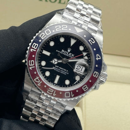 Pre-owned Rolex GMT-Master II 40mm Men's Watch - ref 126710BLRO Black Dial Pepsi (2020)