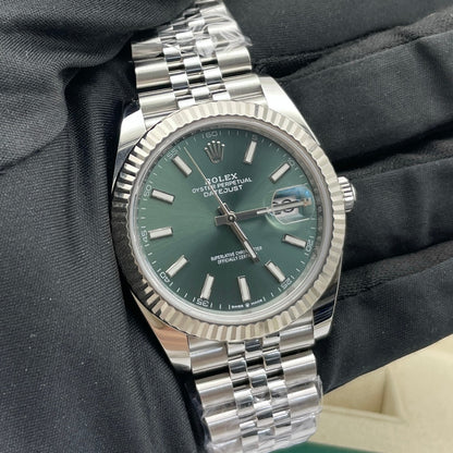 中古 ロレックス デイトジャスト 41 41mm メンズ腕時計 - Ref. 126334 ブラックダイヤル (2019年)