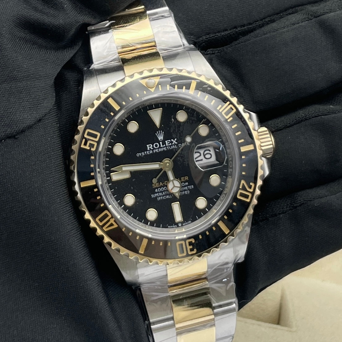 中古ロレックス シードゥエラー 44mm メンズ腕時計 - Ref. 116660 ブラックダイヤル (2017年)