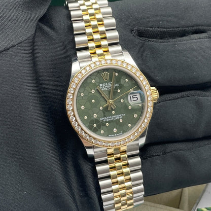 Pre-owned Rolex Datejust 31 31mm Women's Watch - ref 278383RBR Green Dial (2023)