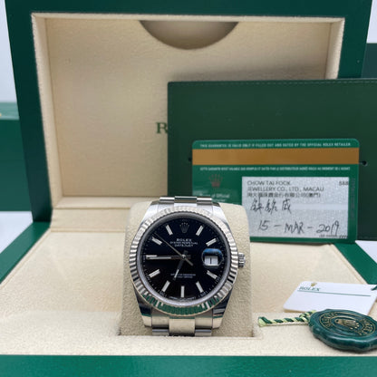 Pre-owned Rolex Datejust 41 41mm Men's Watch - ref 126334  Black Dial (2019)