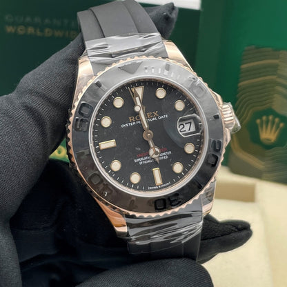 Pre-owned Rolex Yacht-Master 37 37mm Men's Watch - ref 268655 Black Dial (2022)