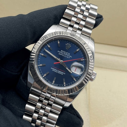 Pre-owned Rolex Datejust 36 36mm Men's Watch - ref 116264 Navy Blue Dial