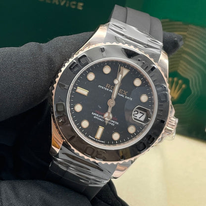 Pre-owned Rolex Yacht-Master 37 37mm Men's Watch - ref 268655 Black Dial (2022)