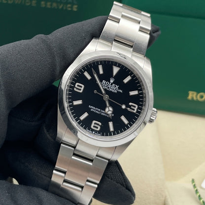 Pre-owned Rolex Explorer 36 36mm Men's Watch - ref 124270 Black Dial (2023)