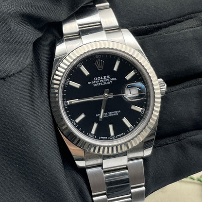 Pre-owned Rolex Datejust 41 41mm Men's Watch - ref 126334  Black Dial (2019)