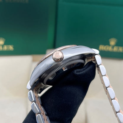 中古ロレックス レディ デイトジャスト 28mm レディース腕時計 - Ref. 279174 ピンク文字盤 (2022年)