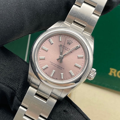 Pre-owned Rolex Oyster Perpetual 28mm Women's Watch - ref 276200 Pink Dial (2023)