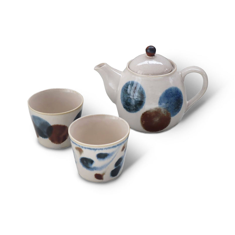 Shotengai-Teapot: 105×175×140mm, 650cc Teacup: φ80×70mm, 200cc