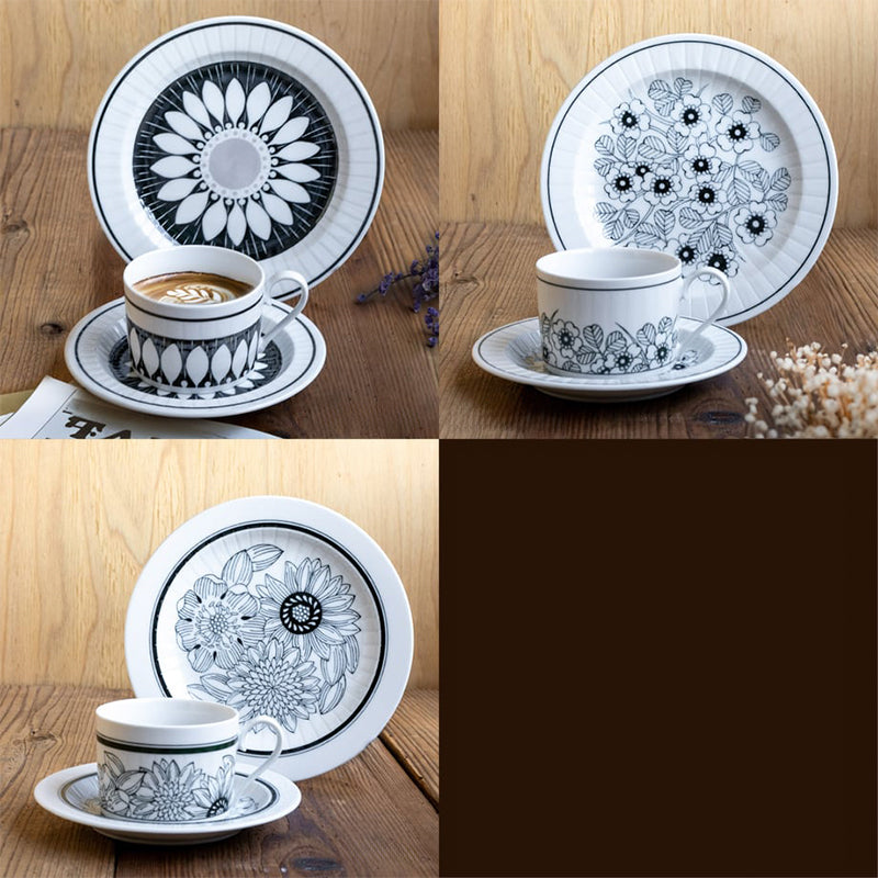 Shotengai-Awasaka Japanese Antico Flower Coffee Set