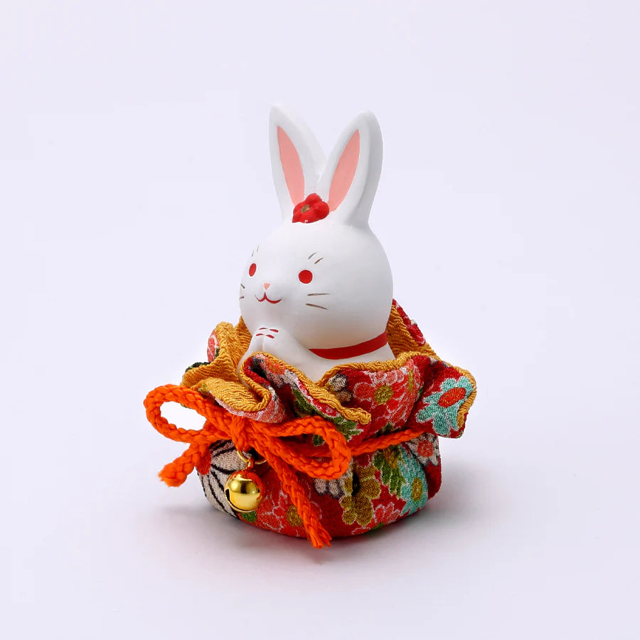 Yakushigama Japanese Lucky Rabbit Figurine