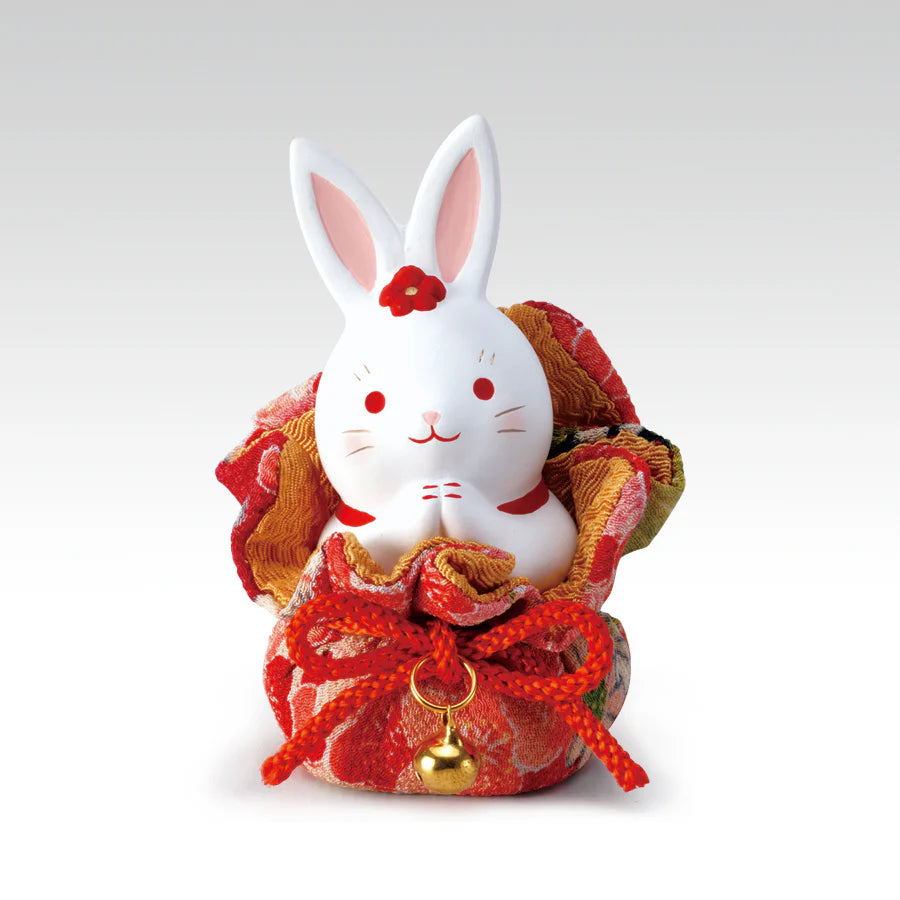 Yakushigama Japanese Lucky Rabbit Figurine