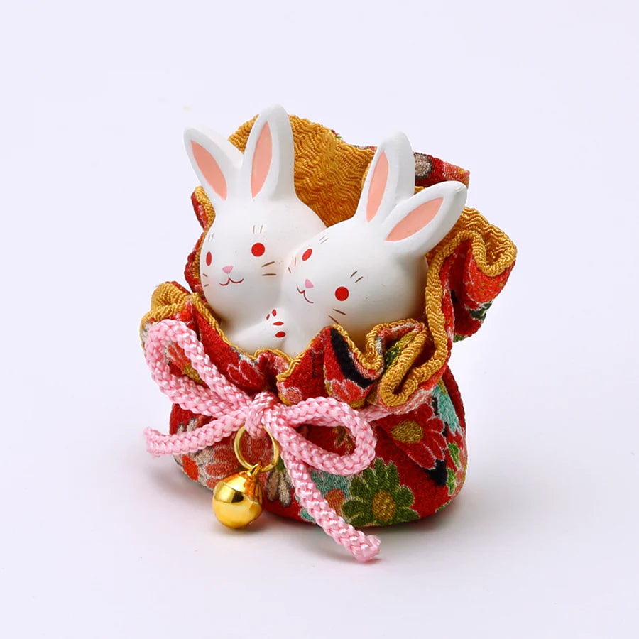 Yakushigama Japanese Lucky Rabbit Figurine