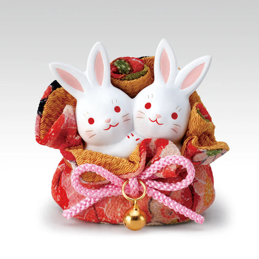 Yakushigama Japanese Lucky Rabbit Figurine