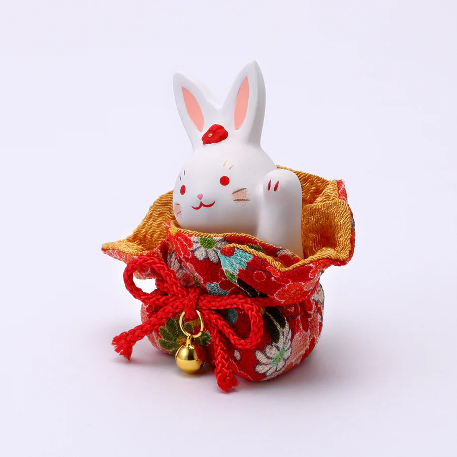 Yakushigama Japanese Lucky Rabbit Figurine