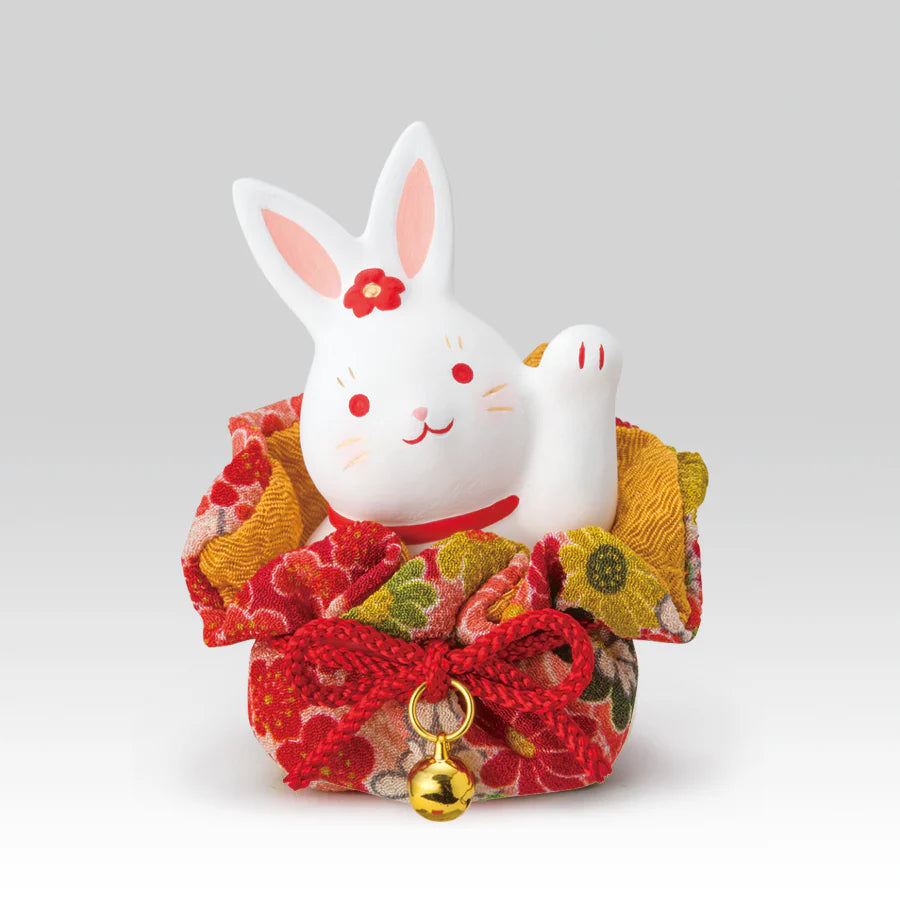 Yakushigama Japanese Lucky Rabbit Figurine