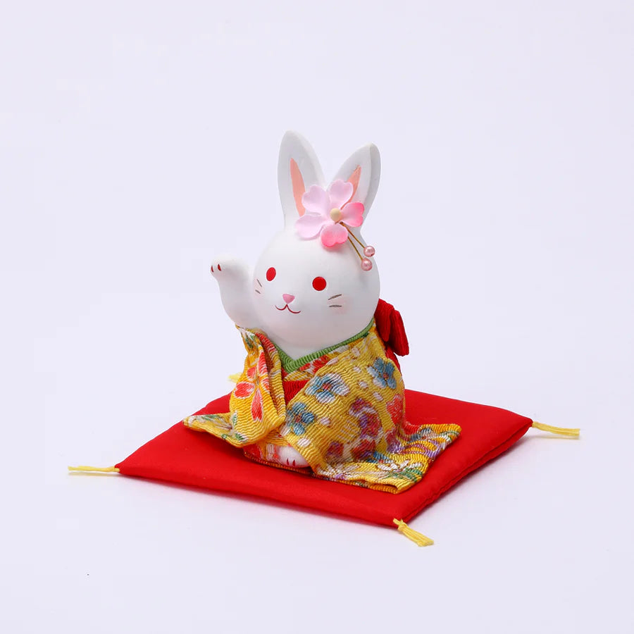 Yakushigama Japanese Lucky Rabbit Figurine